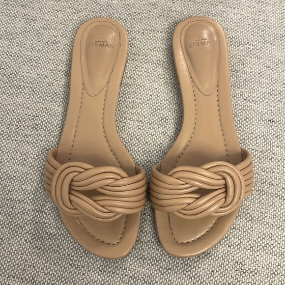 ALEXANDRE BIRMAN VICKY KNOTTED FLAT LEATHER SANDALS - Picture 2 of 3